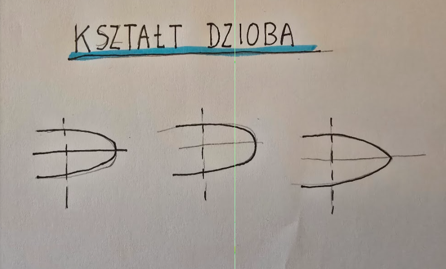 kształt dzioba deski windsurfingowej